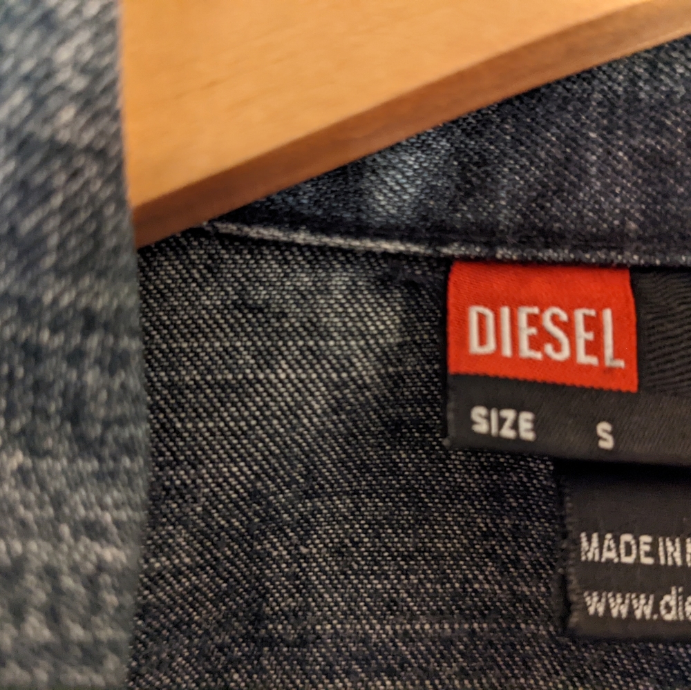 Diesel Slimmy Dark Blue Jean Jacket - Size S - Picture 3 of 3